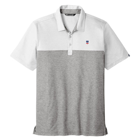 White/Grey TravisMathew Oceanside Blocked Polo