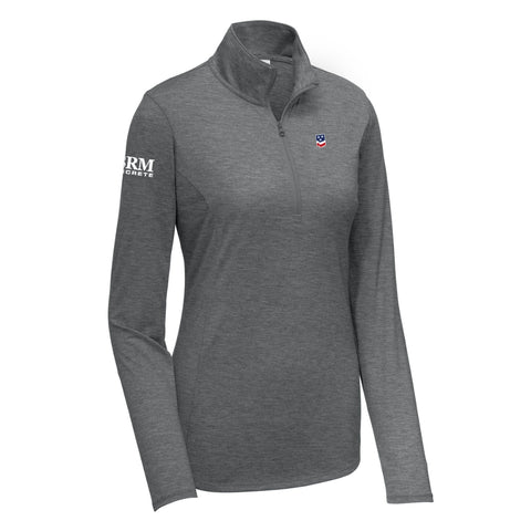 Dark Heather Grey Sport-Tek Women's 1/4-Zip Pullover