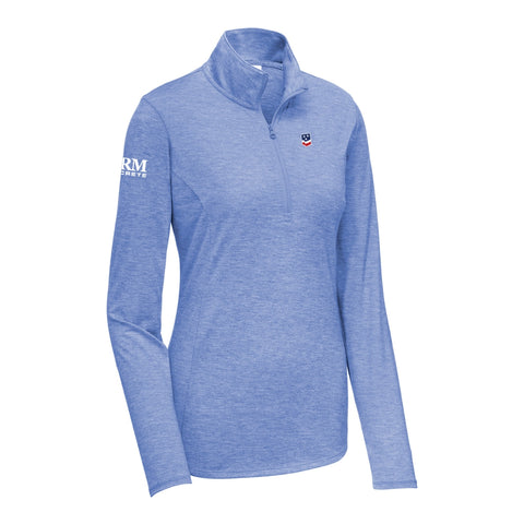 Heather Royal Blue Sport-Tek Women's 1/4-Zip Pullover