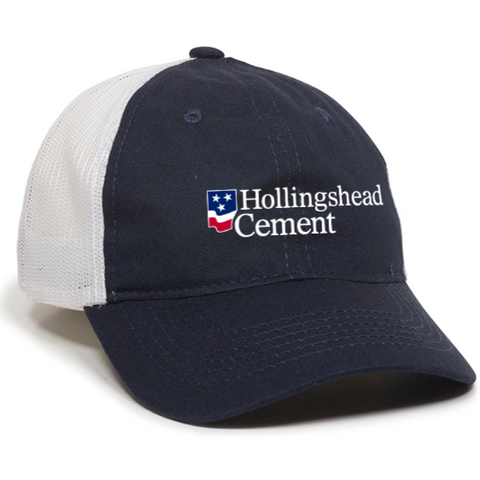 Hollingshead Cement Navy/White Unstructured Mesh Back Cap