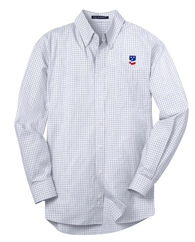 Men's White Flag Port Authority® Plaid Pattern Easy Care Shirt