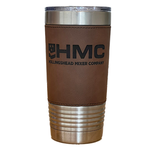 HMC Dark Brown Leather 20oz Insulated Tumbler