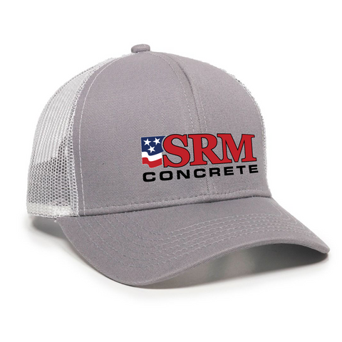 Gray/White Structured Mesh Back Cap