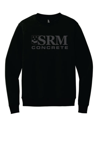 Black Tone-On-Tone Crewneck Sweatshirt