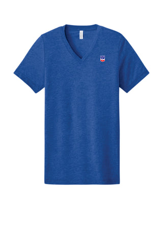 BELLA+CANVAS® Unisex Blue Triblend Short Sleeve V-Neck Tee