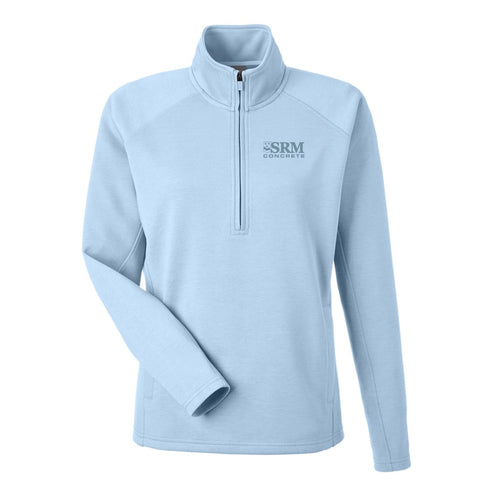 Ice Blue J. America - Women's Apex Fleece Quarter-Zip Pullover