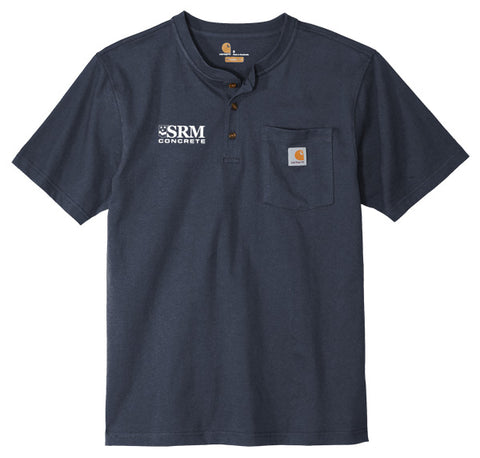 Navy Blue Carhartt® Short Sleeve Henley T-Shirt