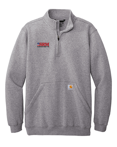 Grey Carhartt® Midweight 1/4-Zip Mock Neck Sweatshirt