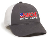 Gray/White Unstructured Mesh Back Cap