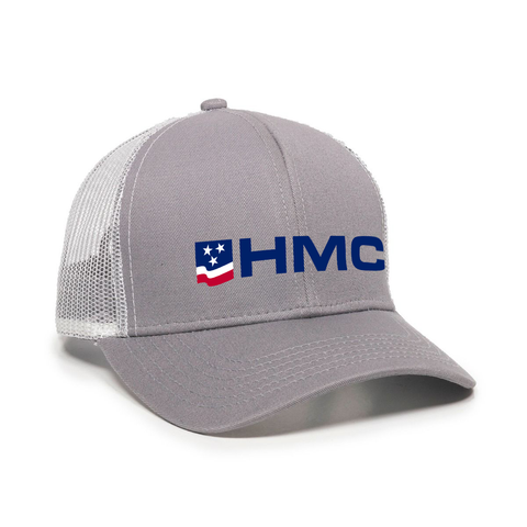 HMC Grey/White Structured Mesh Back Cap