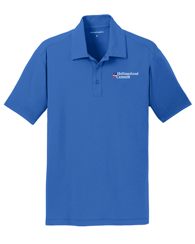 Hollingshead Cement Men's Strong Blue Performance Polo