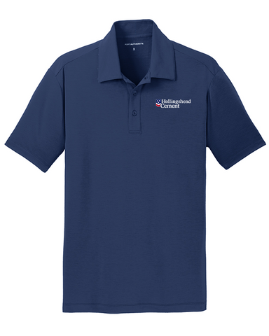 Hollingshead Cement Men's Navy Performance Polo
