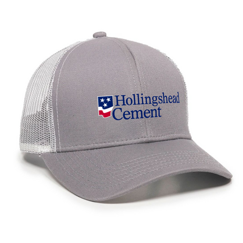 Hollingshead Cement Grey/White Structured Mesh Back Cap
