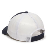 Navy/White Unstructured Mesh Back Cap