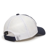 Navy/White Unstructured Mesh Back Cap