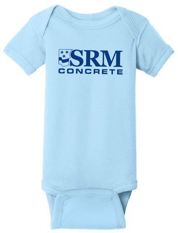 Lt Blue SRM Rabbit Skins™ Infant Short Sleeve Baby Rib Bodysuit