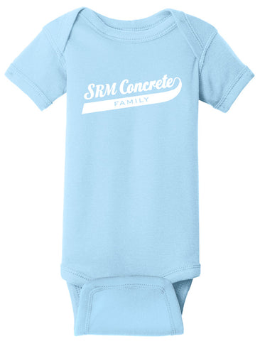 Lt Blue Family Rabbit Skins™ Infant Short Sleeve Baby Rib Bodysuit