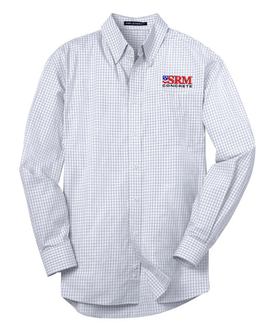Men's White Port Authority® Plaid Pattern Easy Care Shirt