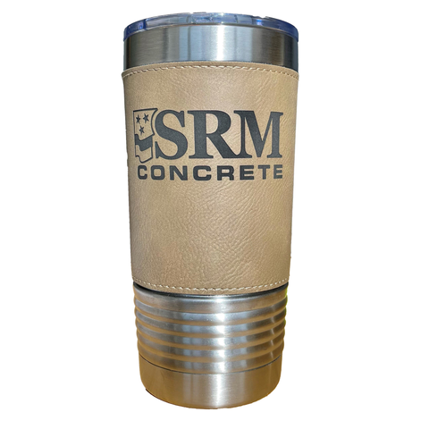 Brown Leather 20oz Insulated Tumbler